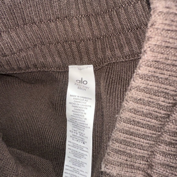 ALO Yoga Brown Wide Leg Knit Pants - Picture 6 of 6